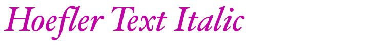 Hoefler Text Italic